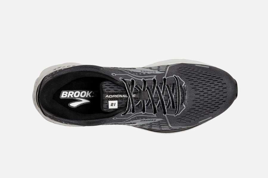 Brooks Adrenaline GTS 21 Men\'s Road Running Shoes Blackened Pearl/Black/Grey